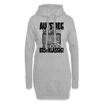 Einschulung Schulkind Fußball Schulanfang Geschenk - Hoodie-Kleid - Grau meliert - Vorne