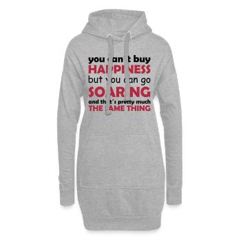 happiness soaring - Hoodie-Kleid - Grau meliert - Vorne