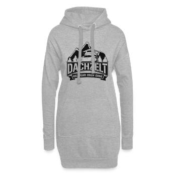 Dachzelt - "Nie mehr oben ohne" PKW Geschenk Natur - Hoodie-Kleid - Grau meliert - Vorne