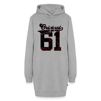 65TH BIRTHDAY ORIGINAL 61 - Hoodie Dress - heather grey - Front