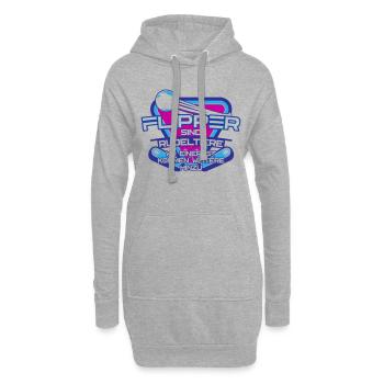 Flipper sind Rudeltiere Pinball | Farben änderbar - Hoodie-Kleid - Grau meliert - Vorne