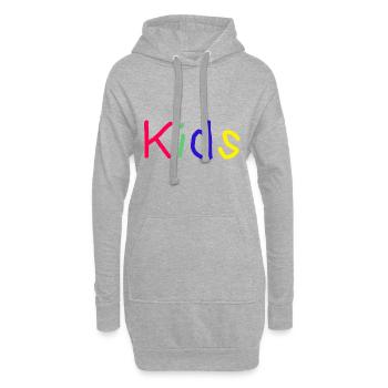 Enfant idée cadeau enfants Coloré - Sweat-shirt à capuche long Femme - gris chiné - Devant