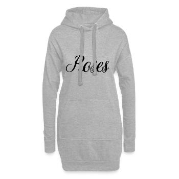 Roses Geschenkidee Rose Blumen - Hoodie-Kleid - Grau meliert - Vorne