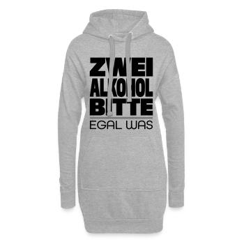 Trinkspruch - Hoodie-Kleid - Grau meliert - Vorne