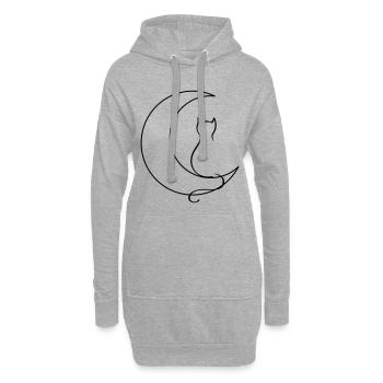 Moon Cat - Hoodie-Kleid - Grau meliert - Vorne