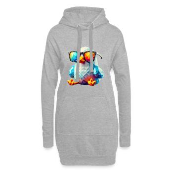 Coole Seagull Sonnenbrille - Hoodie-Kleid - Grau meliert - Vorne