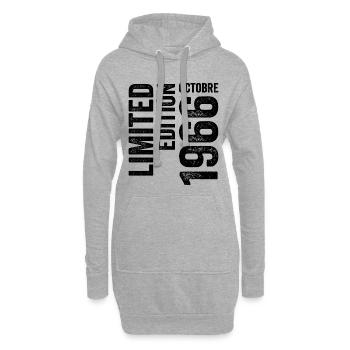1966  - Hoodie-Kleid - Grau meliert - Vorne