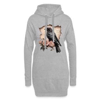 Rabe Vintage Rosen - Hoodie-Kleid - Grau meliert - Vorne