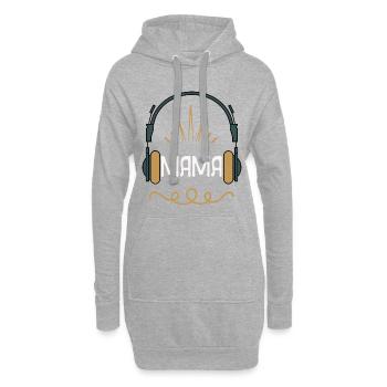 Mama & Musik – Retro Kopfhörer Design für Music - Hoodie-Kleid - Grau meliert - Vorne