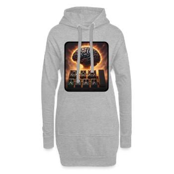 ATOMIC PEDALBOARD – Klang & Bild - Hoodie-Kleid - Grau meliert - Vorne