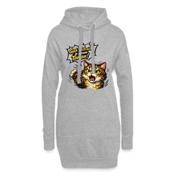 Guck mich nicht in diesem Ton an lustige Katze - Hoodie-Kleid - Grau meliert - Vorne