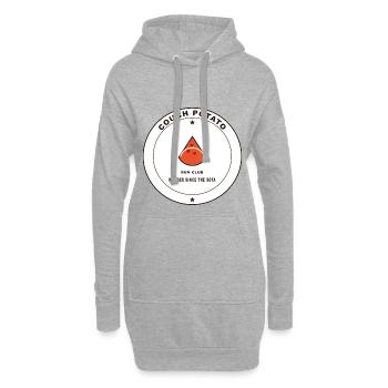 Couch Potato Laufclub Logo - Hoodie-Kleid - Grau meliert - Vorne