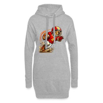 Süßes Capybara spielt American Football - Hoodie-Kleid - Grau meliert - Vorne