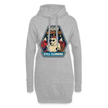 Highly Unqualified Still Climbing Goat - Hoodie Dress - heather grey - Front