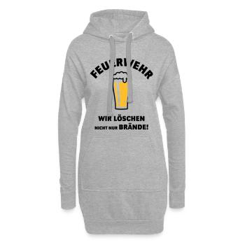 Feuerwehr – Wir Löschen Nicht Nur Brände! POS - Hoodie-Kleid - Grau meliert - Vorne