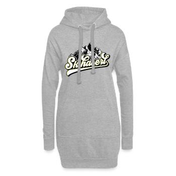 Farben änderbar | Skihaserl - Hoodie-Kleid - Grau meliert - Vorne
