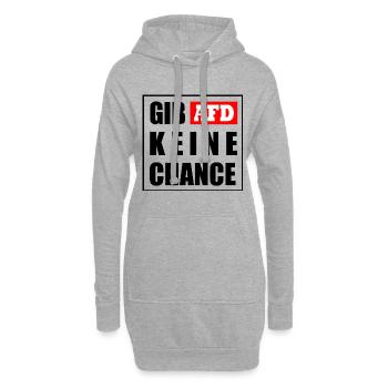 Gib afd keine chance - Hoodie-Kleid - Grau meliert - Vorne