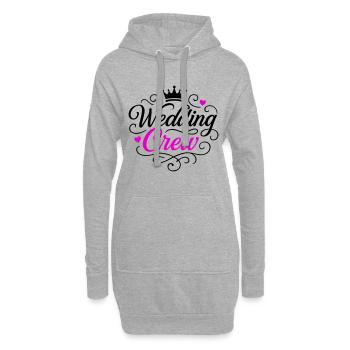 Hochzeit Team Braut Bräutigam - Hoodie-Kleid - Grau meliert - Vorne