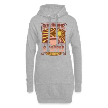 Chemise soleil et café, chemises d’été pour - Sweat-shirt à capuche long Femme - gris chiné - Devant