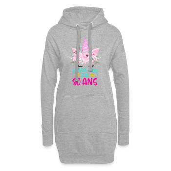 Enfant T Shirt 80 Ans Fille Anniversaire Cadeau - Hoodie-Kleid - Grau meliert - Vorne