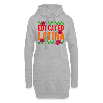 Mexicana Hemd, gebildete Latina Rose Blumen Frauen - Hoodie-Kleid - Grau meliert - Vorne