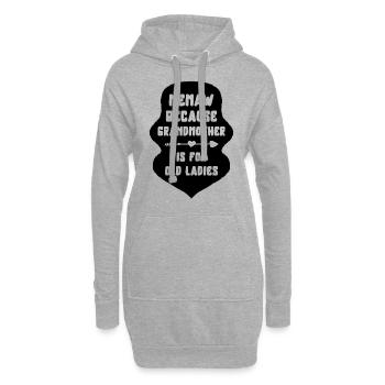 Memaw Hemd, Memaw, weil Großmutter für alt ist - Hoodie-Kleid - Grau meliert - Vorne
