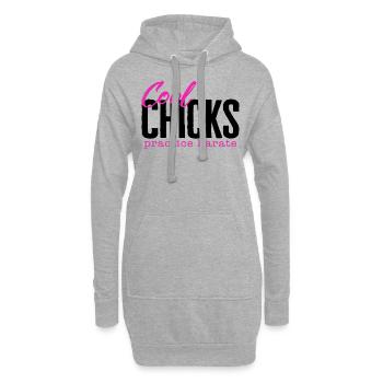 Karate Shirt, Cool Chicks Übung Karate Tee, - Hoodie-Kleid - Grau meliert - Vorne