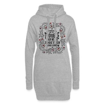Best Friend Shirt, anscheinend sind wir Ärger, wenn - Hoodie-Kleid - Grau meliert - Vorne