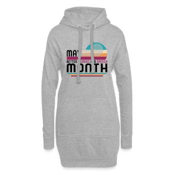 Chemise d’orthophoniste, peut mieux entendre et - Sweat-shirt à capuche long Femme - gris chiné - Devant