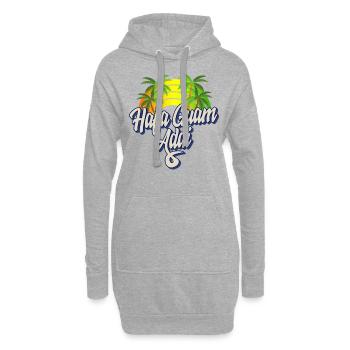 Guam Hemd, Hafa Guam Adai Regenbogen Kokospalmen - Hoodie-Kleid - Grau meliert - Vorne