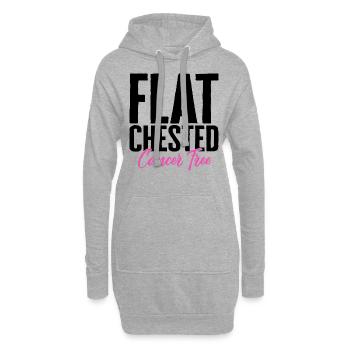 Breast Cancer Awareness Shirt, Flat Chested - Hoodie Dress - heather grey - Front