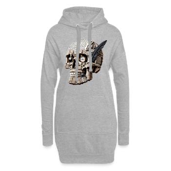 Littéraire Lore Skull Tee Classique du professeur d’anglais - Sweat-shirt à capuche long Femme - gris chiné - Devant