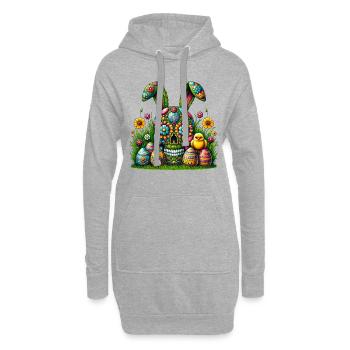 Oeuf de Pâques tête de mort chemise 's Basket squelette Tee - Sweat-shirt à capuche long Femme - gris chiné - Devant