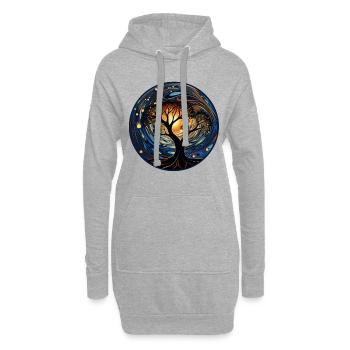 Black History Sternennachthemd Vermächtnis und Stolz - Hoodie-Kleid - Grau meliert - Vorne