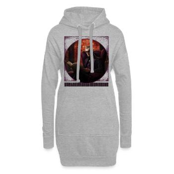 Club de lecture de Dracula T-shirt Halloween - Sweat-shirt à capuche long Femme - gris chiné - Devant