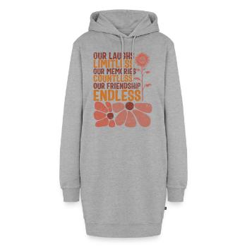 Chemise de l’amitié, nos rires sans limites notre - Sweat-shirt à capuche long Femme - gris chiné - Devant