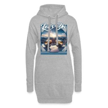 Let's Ski Skibrille Snowy Valley Reflection - Hoodie-Kleid - Grau meliert - Vorne