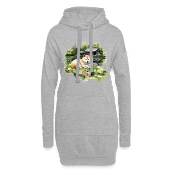 Akita Dog Pondside Cottagecore Serenity Homme Femme - Sweat-shirt à capuche long Femme - gris chiné - Devant