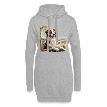 Berger Australien Cottagecore Countryside - Sweat-shirt à capuche long Femme - gris chiné - Devant