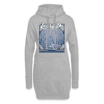 Let's Ski Snowy Labyrinth Luftloipen - Hoodie-Kleid - Grau meliert - Vorne