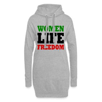 Women life freedom iran - Hoodie-Kleid - Grau meliert - Vorne