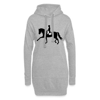 2541614 129634992 Dressurpferd - Hoodie-Kleid - Grau meliert - Vorne