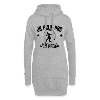 Je Peux Pas J'ai Padel - Sweat-shirt à capuche long Femme - gris chiné - Devant