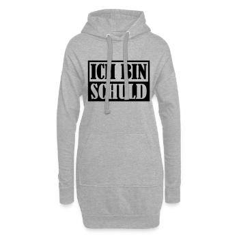 Ich bin Schuld | Farbe änderbar - Hoodie-Kleid - Grau meliert - Vorne
