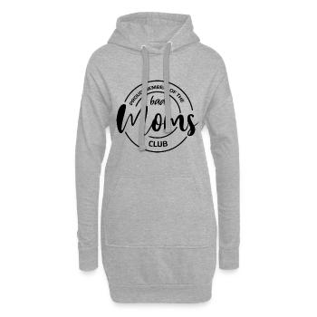 Bad Moms Club Logo Proud Member Mum Mutter Mama - Hoodie-Kleid - Grau meliert - Vorne