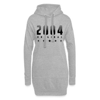 Original 2004 Geburtsjahr | Farbe änderbar - Hoodie-Kleid - Grau meliert - Vorne