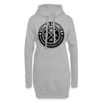 Farben änderbar Schonend Behandeln 50. Geburtstag - Hoodie-Kleid - Grau meliert - Vorne