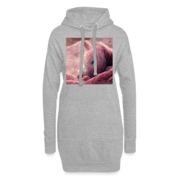 Bébé cheval gît sur le sol Rosa V - Sweat-shirt à capuche long Femme - gris chiné - Devant