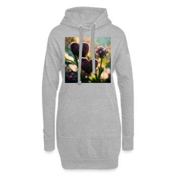 Herz Love Abstract Collection 4 - Hoodie-Kleid - Grau meliert - Vorne