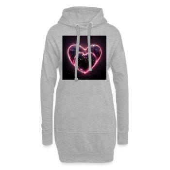 Herz Love Abstract Collection 32 - Hoodie-Kleid - Grau meliert - Vorne